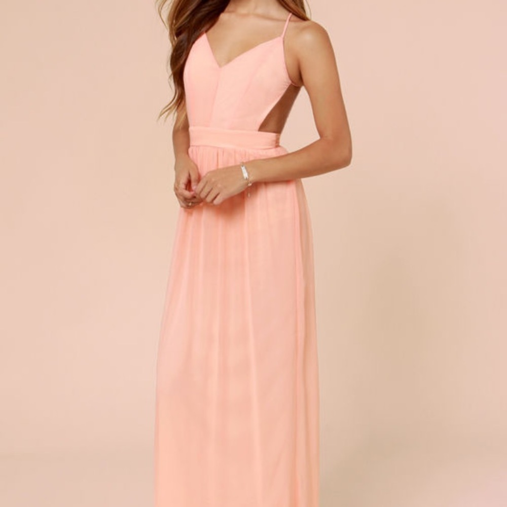 Lulu’s Peach Maxi Dress | Size XS